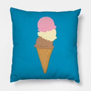 Triple Scoop Ice Cream Cone Pillow