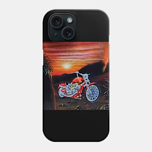 Hawaiian volcano motorcycle Phone Case