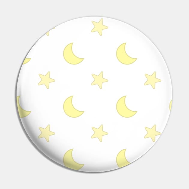 Moon and Star Pattern Pin by Kelly Gigi