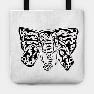 Elephant Butterfly Tattoo Tote