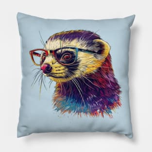 Four-Eyed Ferret Pillow