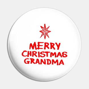 Merry Christmas Grandma R Pin