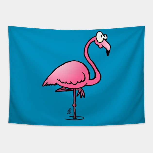 Flamingo Tapestry by Cardvibes