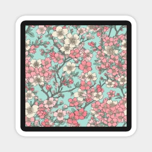 Chiyogami Cherry Blossom Pattern Magnet