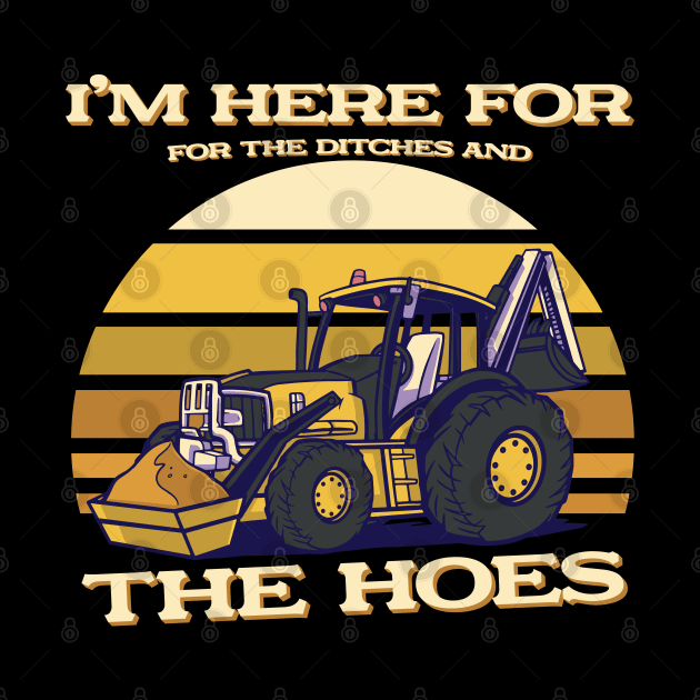 Funny Construction Worker Truck Hoe Driver by Emmi Fox Designs