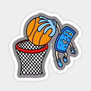 Funny cartoon basketball dunk Magnet