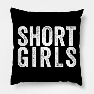 Funny Short Girls Black Pillow