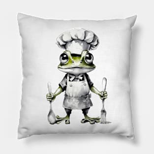 chef frog cool Pillow