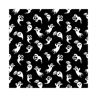 Fun Ghost Boo Pattern T-Shirt