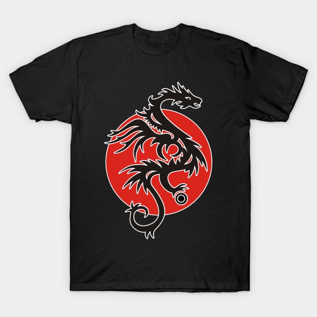 Fun & Simple Black Dragon Design T-Shirt Fun & Simple Black Dragon Design T-Shirt