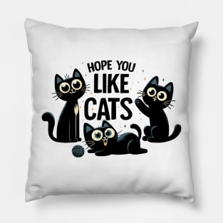 Hope You Like Cats Pillow