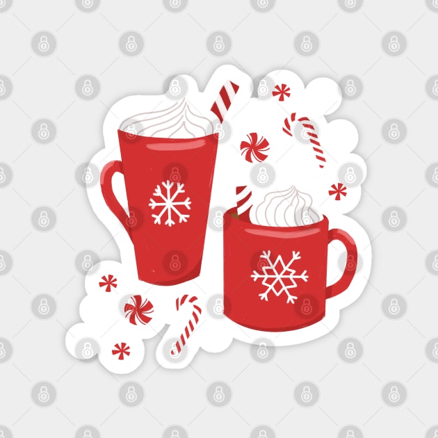 Peppermint Mocha Magnet by latheandquill