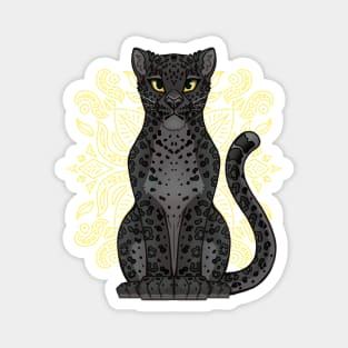 Black Leopard Magnet