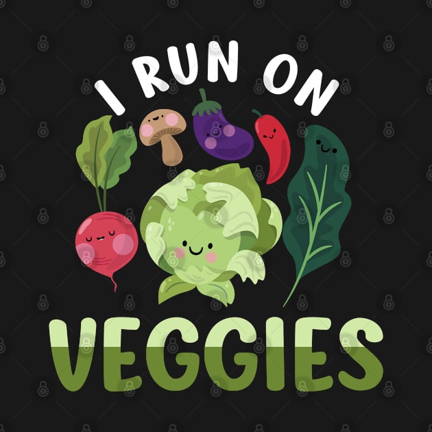 I Run On Veggies Vegetarian Running Vegan Runner by swissles