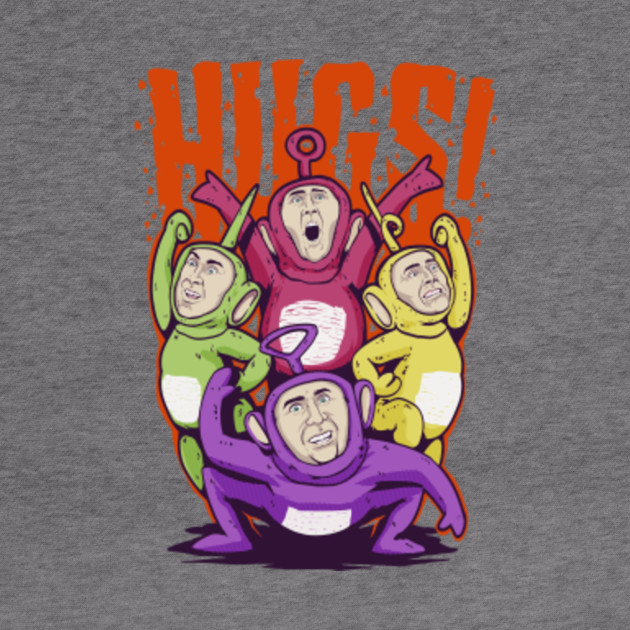 Hugs Nicolas Cage Memes Teletubbies Hugs Hoodie Teepublic