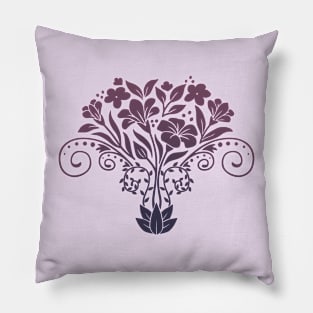 Royal Purple Wildflower Bouquet Pillow