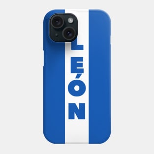 León City in Nicaraguan Flag Colors Vertical Phone Case