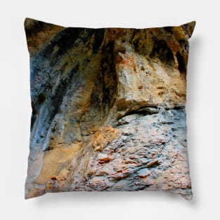 Scenery from Grotta di Soffiano at Eremo di Soffiano near Sarnano in the Sibillini Mountains with rockface Pillow