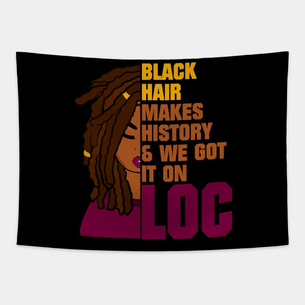 Locs Black History Month Tapestry by blackartmattersshop