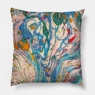 Abstract marble texture fluid art design Pillow