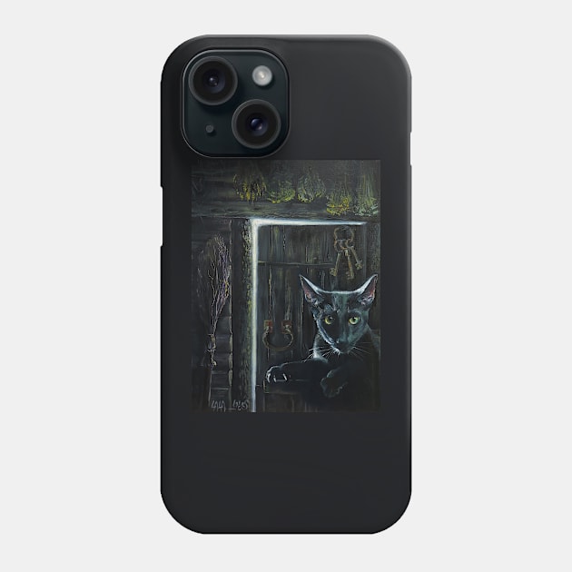 Soul of the Stone: Schorl (Black Tourmaline) Phone Case by Lala Lotos