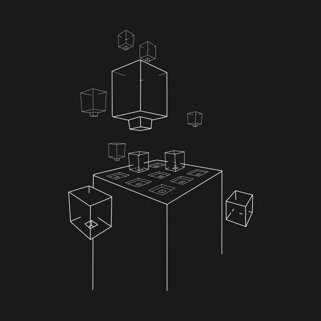 Floating Cubes by Abstract