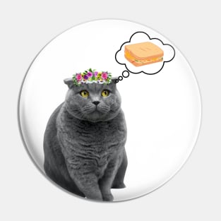 Cute cat wants toast Pin