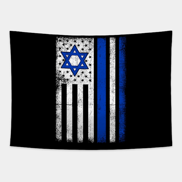 Isreal Us Flag Isreali Tapestry by shirtsyoulike