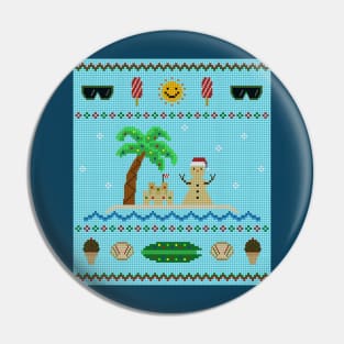 Beach Holiday Knit Pin