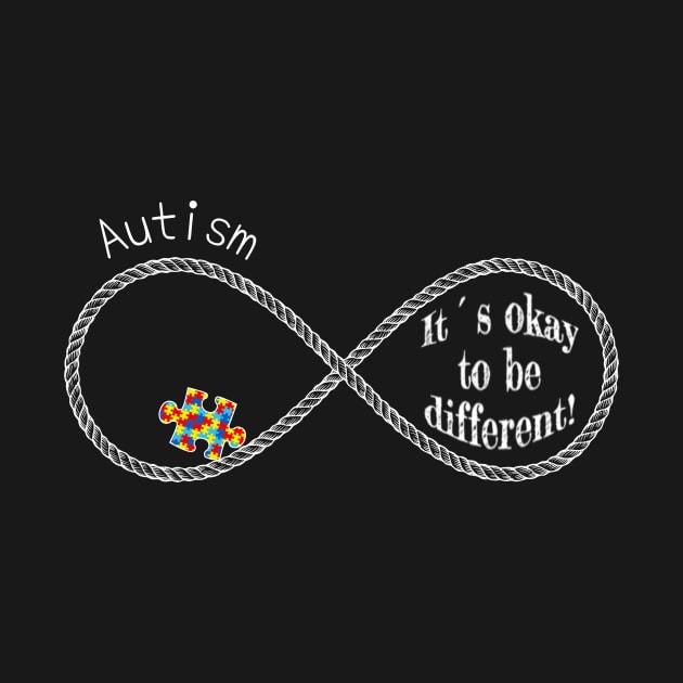 Autism Awareness - Infinity with puzzle piece by Unelmoija