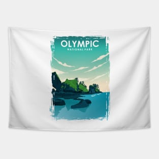 Olympic National Park Travel Poster Tapestry