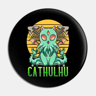 Kawaii Cathulhu Cute Cat Cthulhu Pun Kitty Kraken Pin