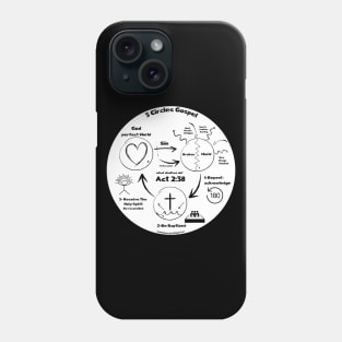 Three 3 Circles Gospel BLACK LETTERING NEW Phone Case