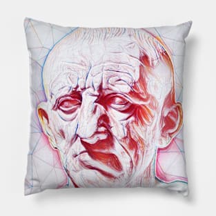 Cato the Elder Portrait | Cato the Elder Artwork | Line Art Pillow