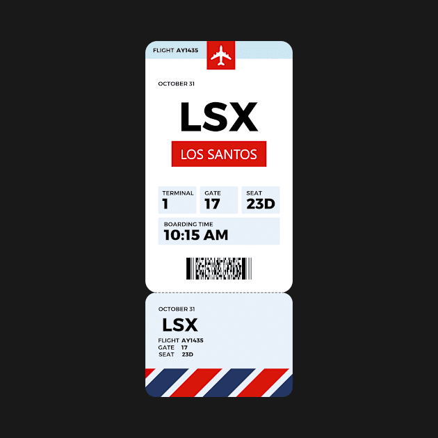 Los Santos boarding pass by MBNEWS