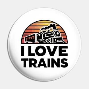 I Love Trains, Train Lover Pin