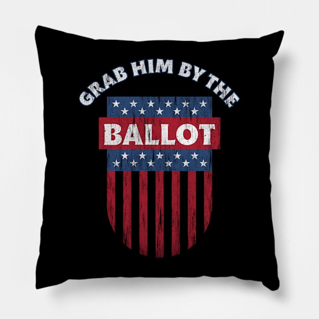 Grab Him By The Ballot Pro biden patriotic gifts Pillow by opippi