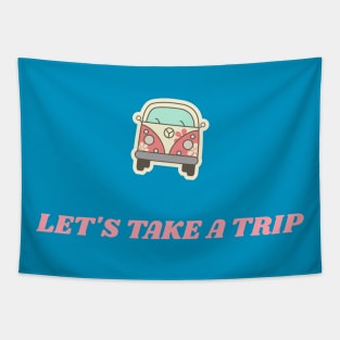 vintage let's take a trip Tapestry