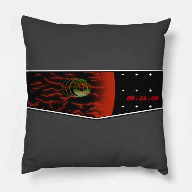 The Moon with the Rebel Base... Pillow by Doc Multiverse Designs