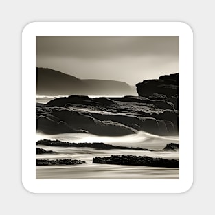 Victorian Coastal landscape Rock Waves Photo Magnet