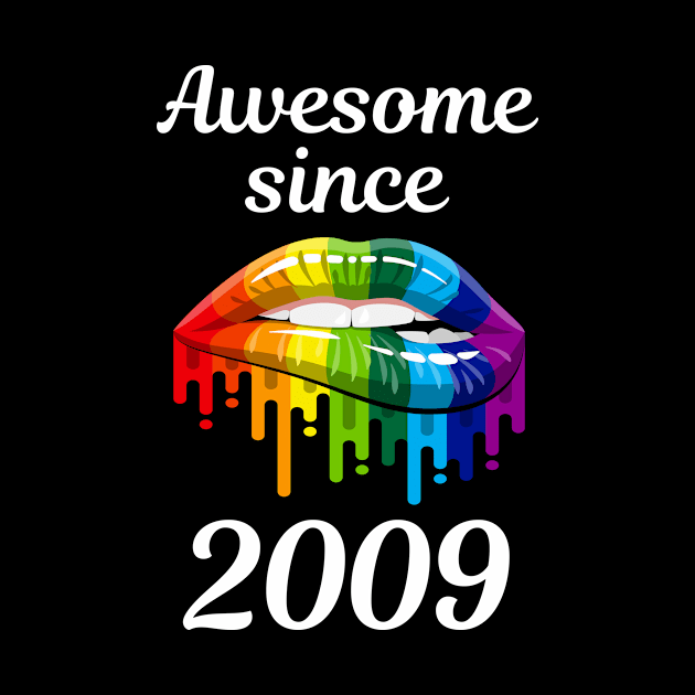 Rainbow Lips Year 2009 LGBT Pride Gay Lesbian Colorful Hippie Hippy Style by rosenbaumquinton52