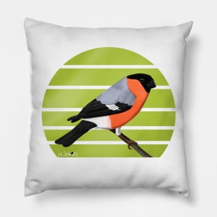 jz.birds Bullfinch Bird Watching Birding Design Pillow