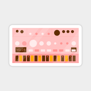 Peach Volca Bass Synthesizer Magnet