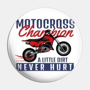 Motorcross Champion Pin