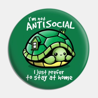 Antisocial turtle Pin