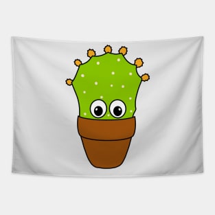 Cute Cactus Design #354: Prickly Pear Cactus With Cute Buds Tapestry