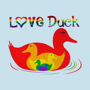 Cute Duck Rainbow T-Shirt