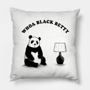 Woah Black Betty Panda Lamp Pillow