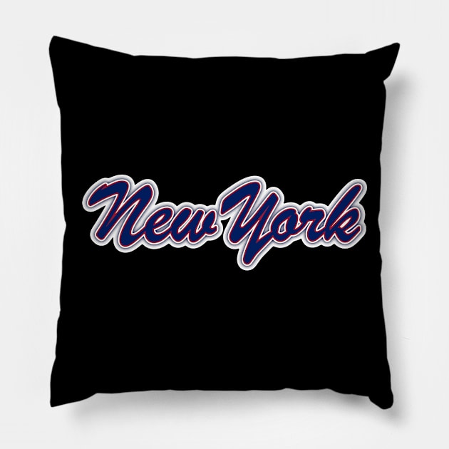 Football Fan of New York Pillow by gkillerb