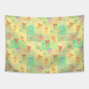 Doll & Square Pattern Tapestry